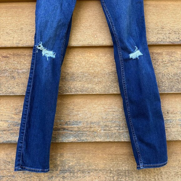 Hollister High-Rise Super Skinny Classic Stretch Distressed Blue Jeans Size 27 - Picture 6 of 15